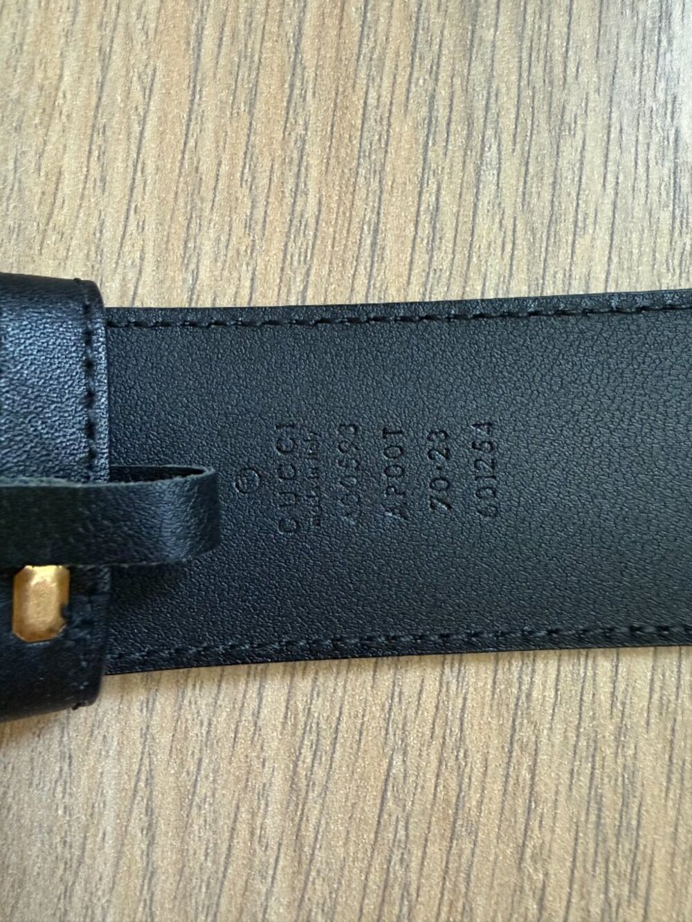 Black Leather Gucci Belt - Wide - Picture 4 of 6